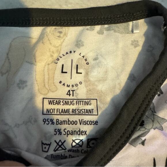 Lullaby Land Bamboo Dog Pattern Bamboo Pajama Set - Picture 2 of 3